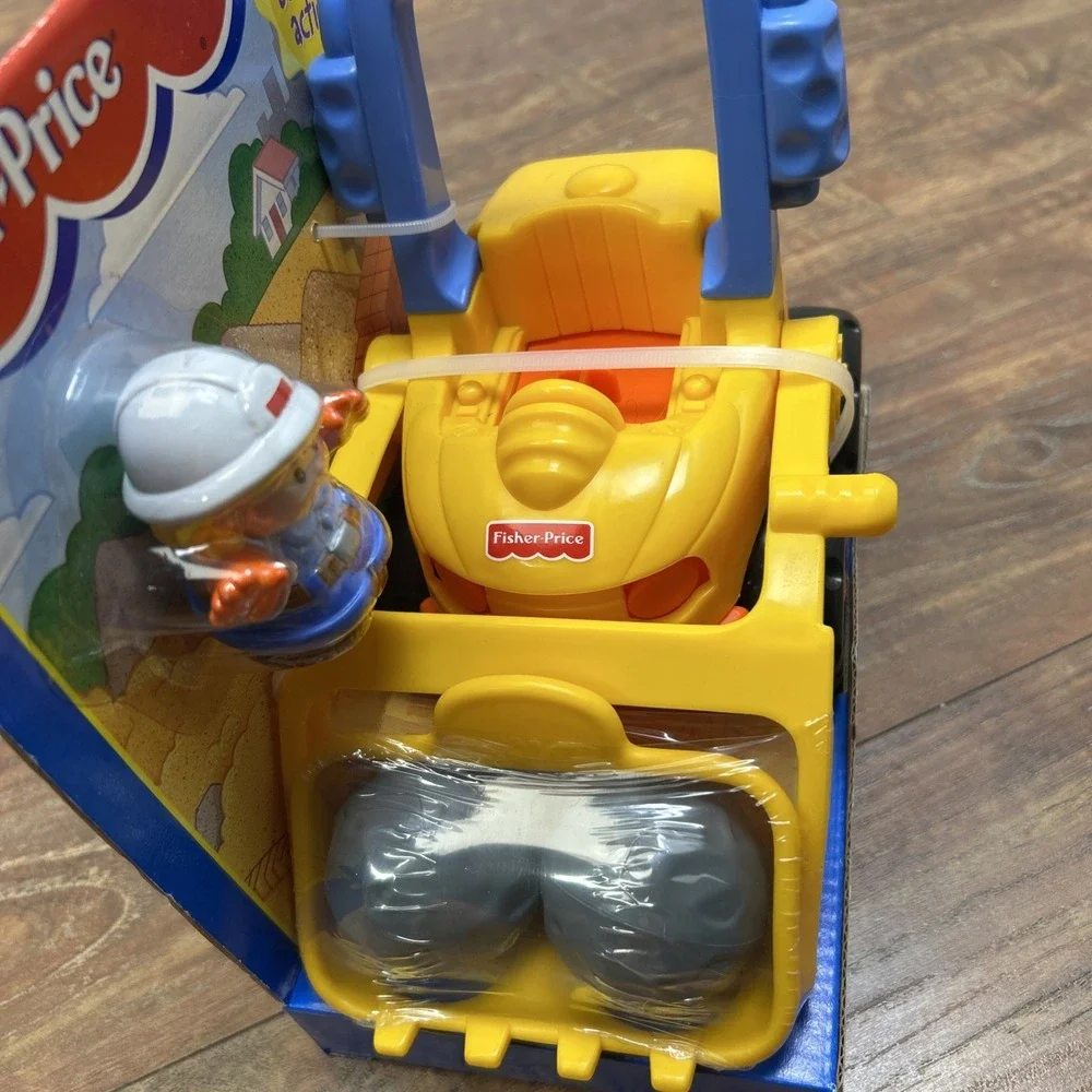 Fisher Price Little People Bulldozer Construction Vehicle Loader 1998 NEW 72648